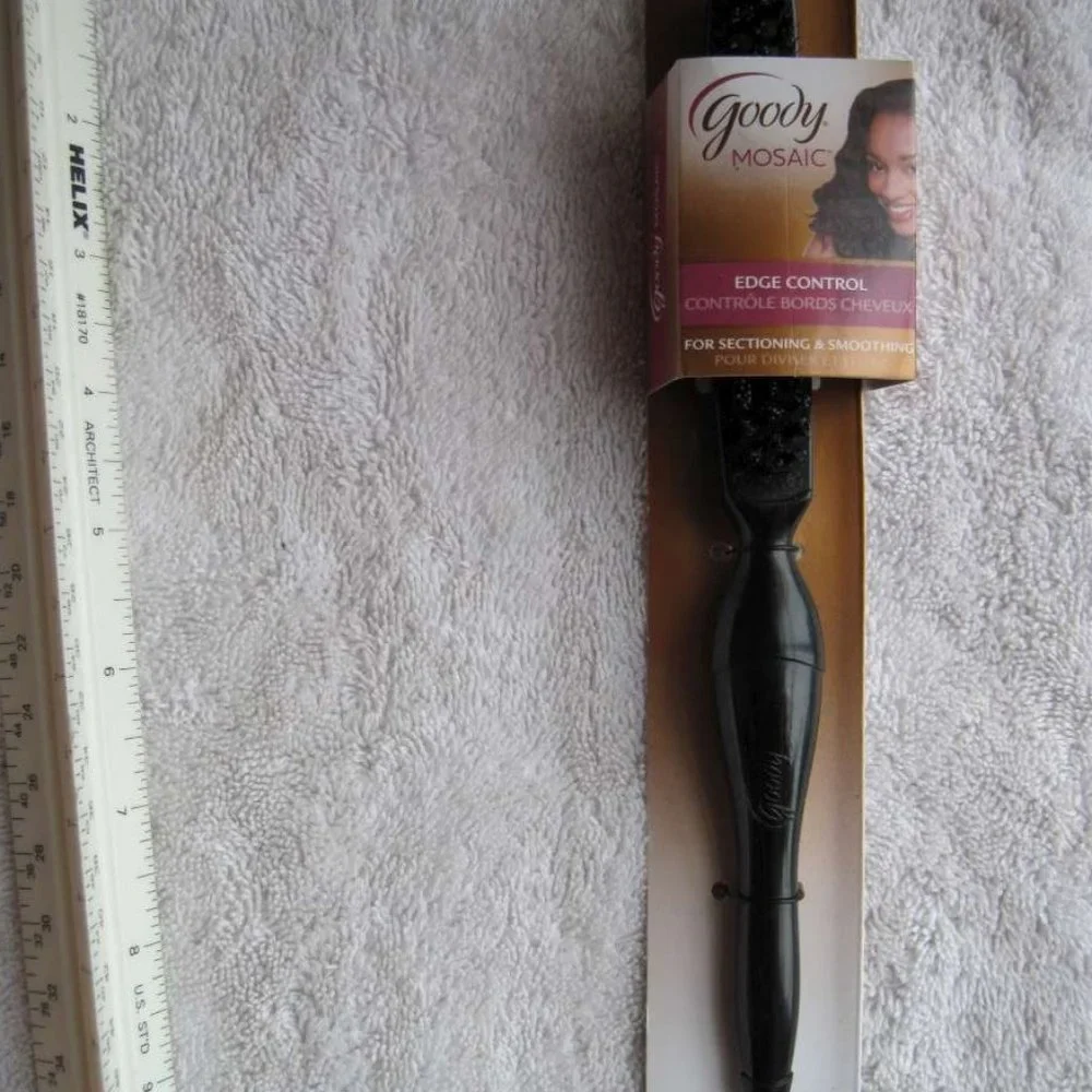 Goody Mosaic Edge Control Sectioning Smoothing Hair Brush Comb Pick Narrow Part